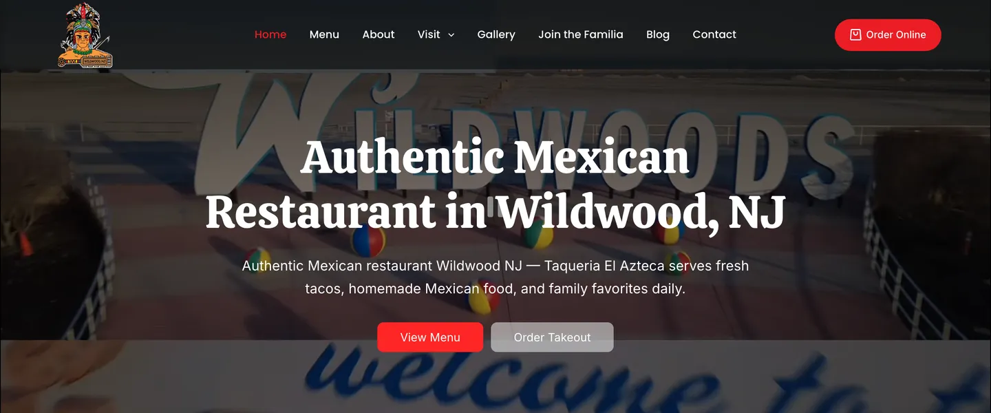 Taqueria El Azteca website