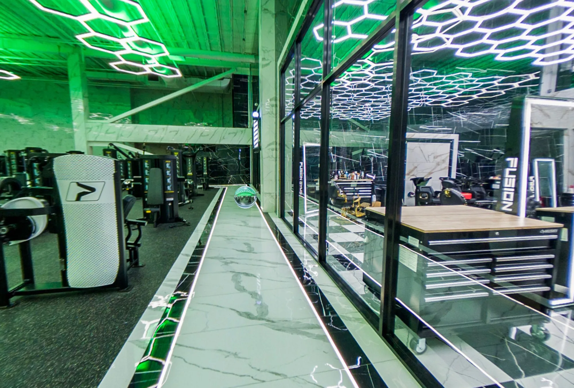 The training floor at Fusion Gyms, from the 360 tour we shot